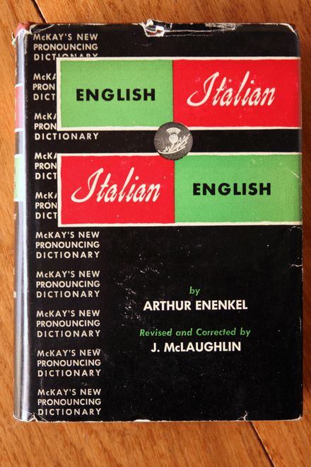 English-Italian Italian-English Dictionary Arthur Enenkel, J. McLaughlin HC/DJ