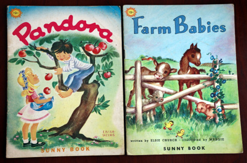 SUNNY BOOK LOT PANDORA (Erika Weihs 1968) FARM BABIES (Elsie Church/MARGIE 1969)