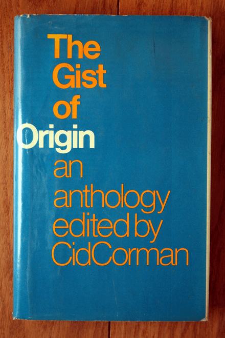 The Gist of Origin: An Anthology edited by Cid Corman 1975 First Edition HC/DJ