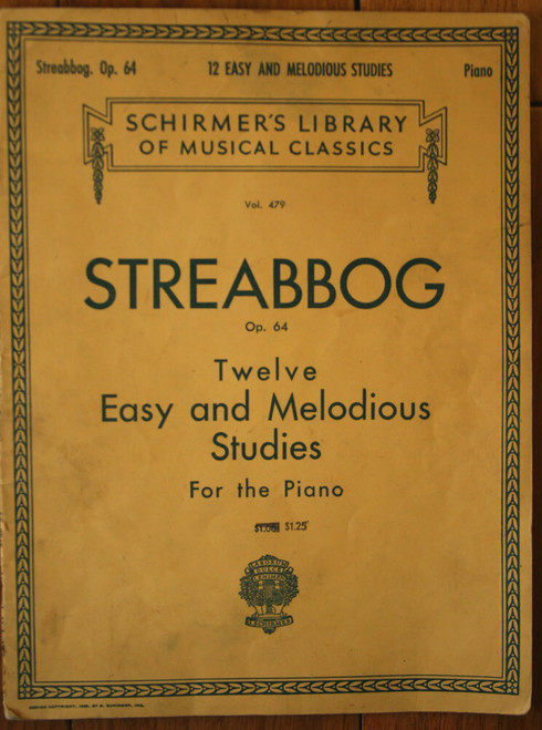 STREABBOG Schirmer's Library of Musical Classics Vol. 479 PIANO 12 Easy Studies