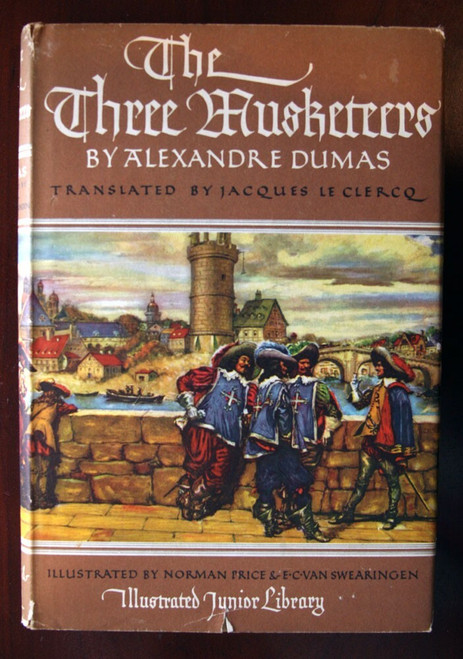 The Three Musketeers by Alexandre Dumas 1953 Illustrated Junior Library HC/DJ