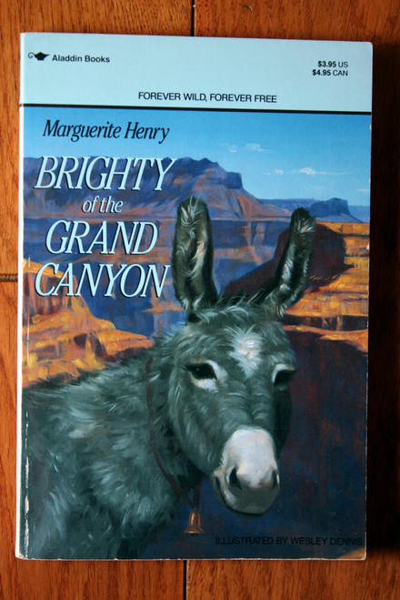 BRIGHTY OF THE GRAND CANYON by Marguerite Henry 1991 First Aladdin Paperback