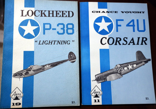 LOCKHEED P-38 Lightning 1968 + Chance Vought F 4U CORSAIR 1967 Aero Books Series