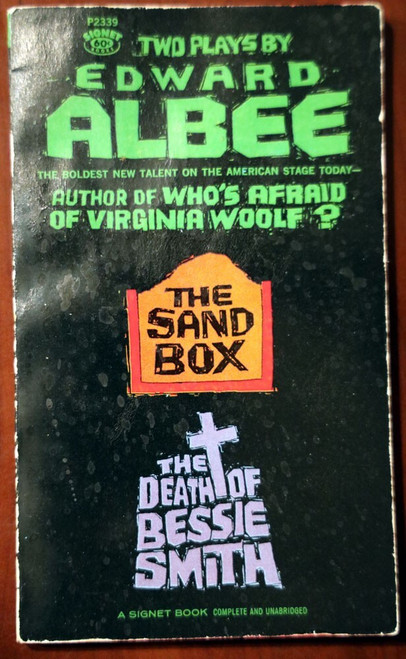 THE SAND BOX / DEATH OF BESSIE SMITH by Edward Albee 1963 1st Printing - 2 PLAYS