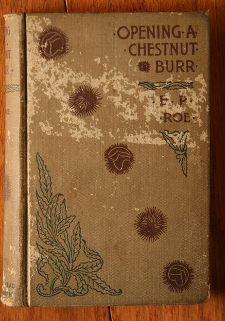 Opening a Chestnut Burr by E.P. Roe 1885 Antique Christian Novel Hardcover