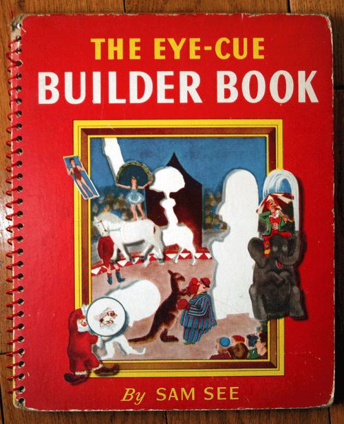 THE EYE-CUE BUILDER BOOK by Sam See 1943 Illustrated by Frank Lieberman PUZZLES