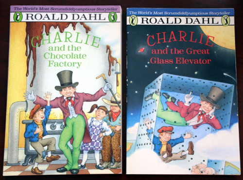 Charlie and the Chocolate Factory + Great Glass Elevator by Roald Dahl 1988 Lot