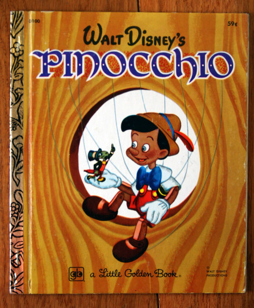 Walt Disney's PINOCCHIO Vintage Little Golden Book #D100 1978 C. Collodi LGB