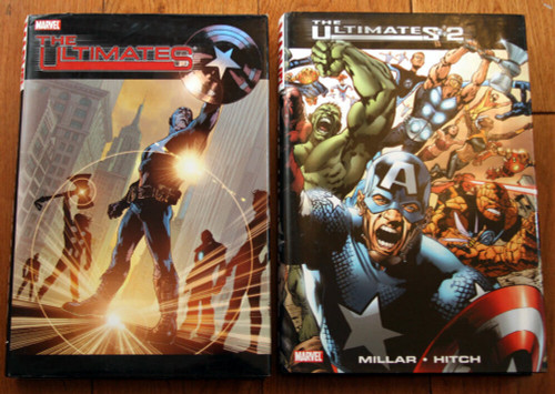THE ULTIMATES Volume 1 & 2 MARVEL COMICS 2005 & 2007 Hardcover with Dust Jacket