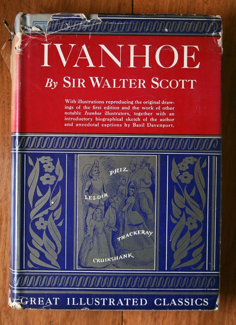 IVANHOE by Sir Walter Scott 1941 HC/DJ Great Illustrated Classics