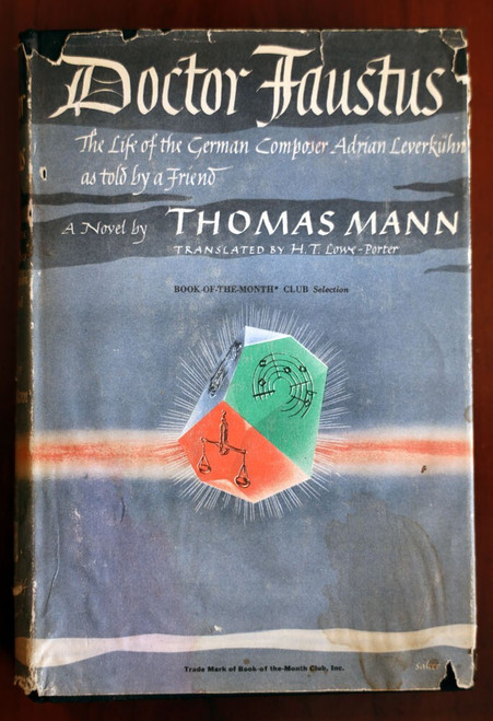 Doctor Faustus by Thomas Mann 1948 HC/DJ Adrian Leverkuhn Biography Vintage Book