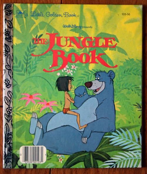 Walt Disney's JUNGLE BOOK Little Golden Book 103-56 Rudyard Kipling Mowgli 1967