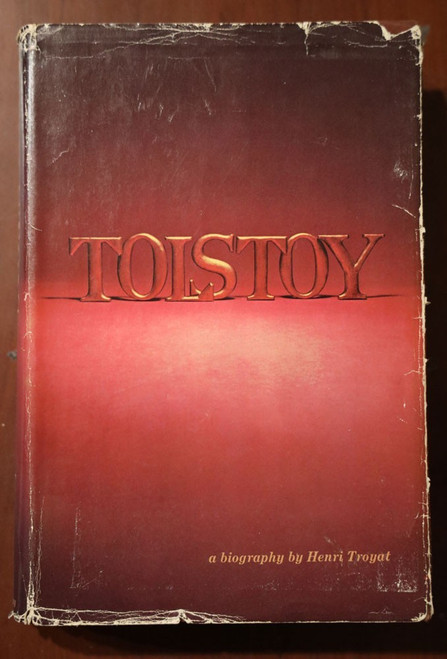 TOLSTOY A Biography by Henri Troyat 1967 HC/DJ 1st Ed Vintage Book {Leo Tolstoi}