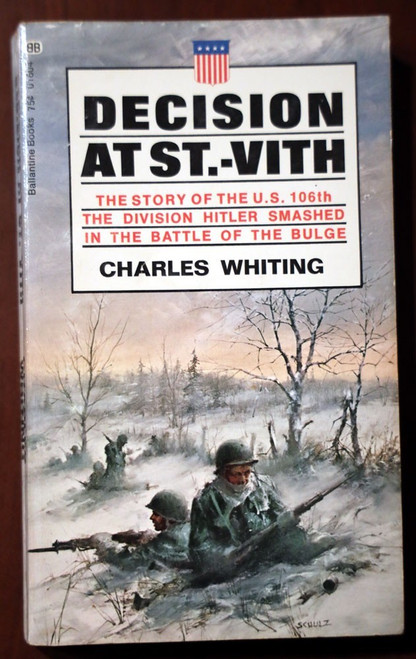Decision at St. -Vith by Charles Whiting 1969 1st Print Vintage Paperback WWII