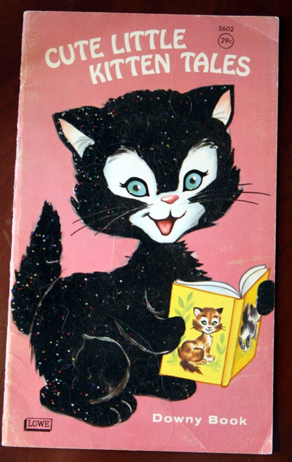 CUTE LITTLE KITTEN TALES 1969 Downy Book Samuel Lowe Company #3602 FUZZY COVER