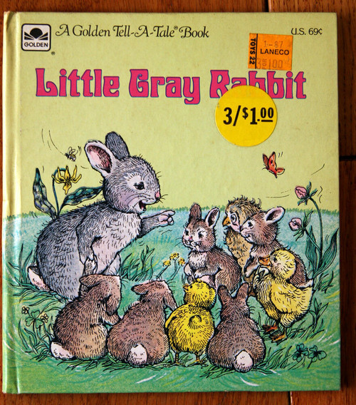 LITTLE GRAY RABBIT 1979 Vintage Golden Tell-A-Tale Book Bowden / Cauley - Easter