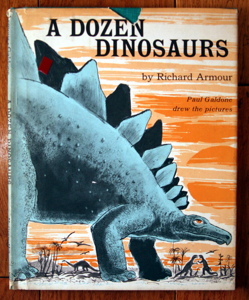 A Dozen Dinosaurs by Richard Armour 1967 HC/DJ Illustrated Paul Galdone VINTAGE