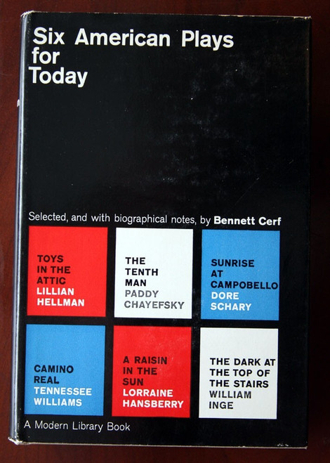 SIX AMERICAN PLAYS FOR TODAY 1961 Modern Library #38 HC/DJ Bennett Cerf VINTAGE