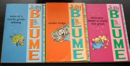 JUDY BLUME Paperback Lot - Tales of Fourth Grade Nothing + Double Fudge + Sheila