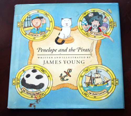 Penelope and the Pirates by James Young 1990 First Edition HC/DJ - CAT AT SEA