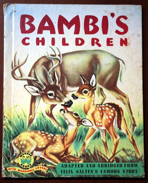 Bambi's Children by Felix Salten 1951 Vintage Wonder Books #544 William Bartlett