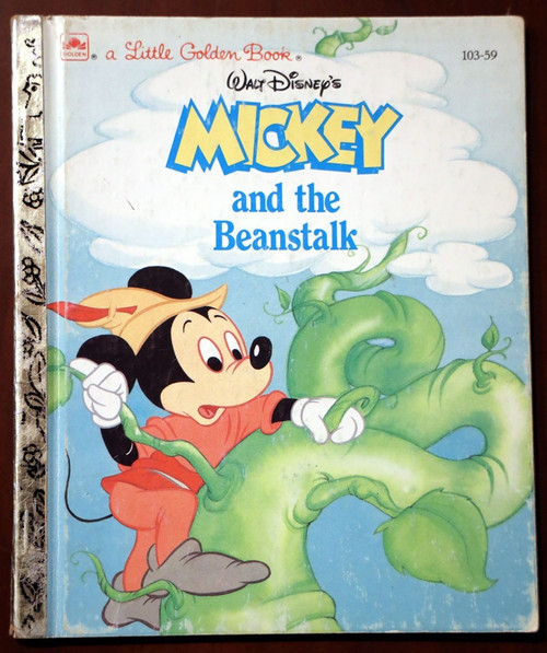 Walt Disney's MICKEY and the Beanstalk 1988 Vintage Little Golden Book 103-59
