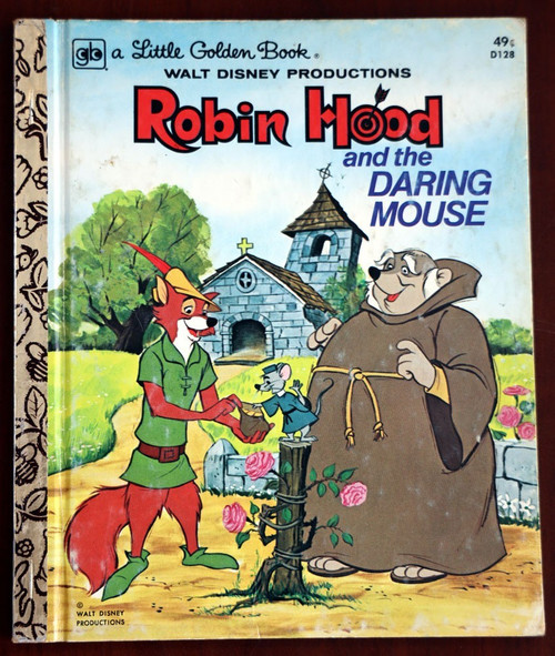ROBIN HOOD and the Daring Mouse 1974 Vintage Little Golden Book WALT DISNEY D128
