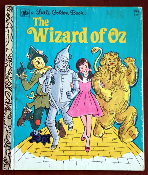 THE WIZARD OF OZ Little Golden Book 1978 Mary Carey/Don Turner/Jason Studios LGB
