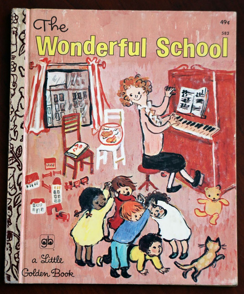 The Wonderful School - May Justus/Hilde Hoffmann 1974 Vintage Little Golden Book