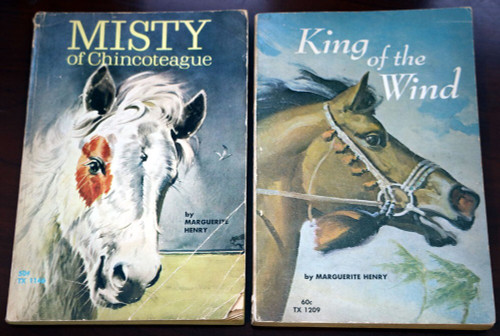 King of the Wind 1968 + Misty of Chincoteague 1970 - Marguerite Henry Scholastic