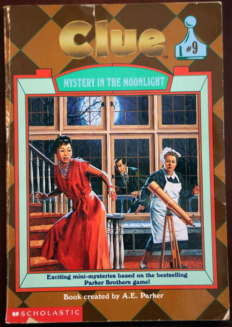 CLUE #9 Mystery in Moonlight A.E. Parker 1995 Scholastic Paperback 1st Printing