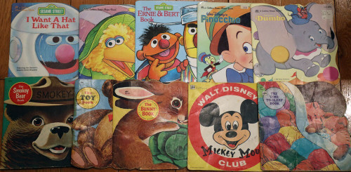 Lot of 10 GOLDEN SHAPE BOOKS Mickey Mouse Club + Time-To-Sleep + Smokey Bear