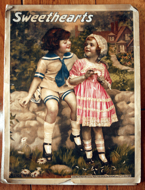 SWEETHEARTS by Alice White c. 1919 Sheet Music Shapiro & Bernstein & Co. SONG