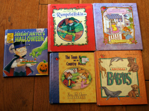 Lot of 5 Vintage Landoll Children's Book Rumpelstiltskin, Let's Go to Grandma's 
