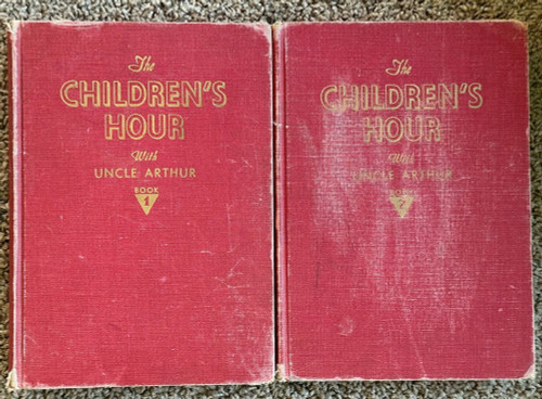 THE CHILDREN'S HOUR with Uncle Arthur Book 1 & 2 HC Book Set Arthur Maxwell 1945