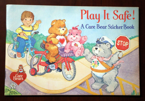 PLAY IT SAFE! A Care Bear Sticker Book 1984 Pizza Hut Promo UNUSED Vintage Color