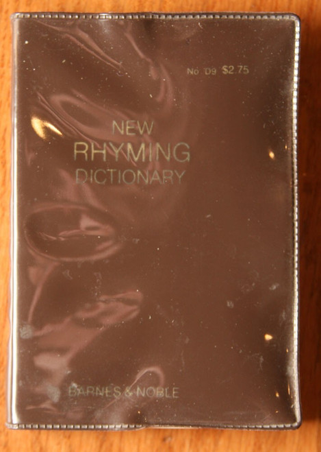NEW RHYMING DICTIONARY 1963 Barnes & Noble ONE & TWO SYLLABLE RHYMES Pocket-Size