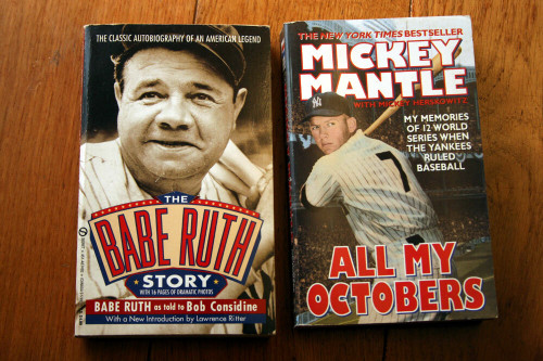 THE BABE RUTH STORY Bob Considine + MICKEY MANTLE All My Octobers *2 Paperbacks*