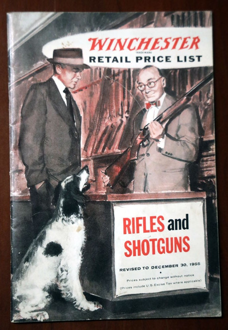 WINCHESTER Firearms Retail Price List RIFLES & SHOTGUNS 1955 Vintage Catalog