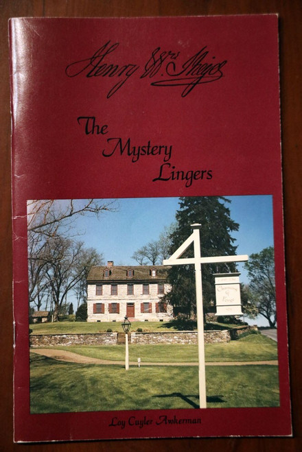Mystery Lingers by Loy Cuyler Awkerman SIGNED 1998 Limited Ed Book Lancaster PA