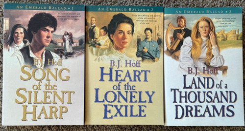 B.J. Hoff Emerald Ballad Series Books 1-3 Song of Silent Harp/Heart Lonely Exile