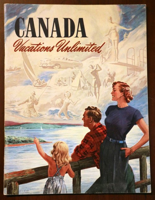 CANADA Vacations Unlimited 1954 Travel Brochure Book Tourism Government Bureau