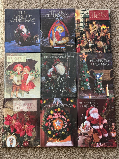 SPIRIT OF CHRISTMAS Book Lot Leisure Arts Hardcovers #s 1 4 5 6 10 11 12 13 14
