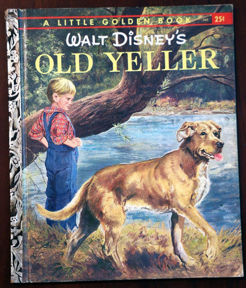 Walt Disney's OLD YELLER Vintage Little Golden Book #D65 "B" Edition 1957 MOVIE