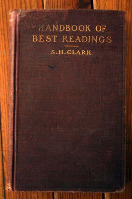 Handbook of Best Readings by S.H. Clark 1908 Rare Antique Literature Book