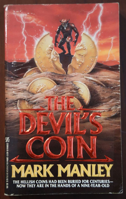 THE DEVIL'S COIN by Mark Manley 1990 Vintage ZEBRA Horror Paperback 1st Printing