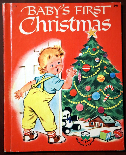 Baby's First Christmas 1959 Wonder Books Vintage Hardcover #876 Very Good Shape