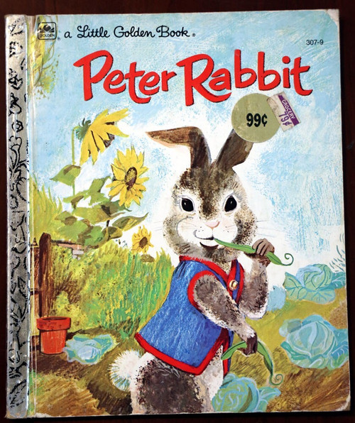 PETER RABBIT 1970 Vintage Little Golden Book - Beatrix Potter Adriana Saviozzi