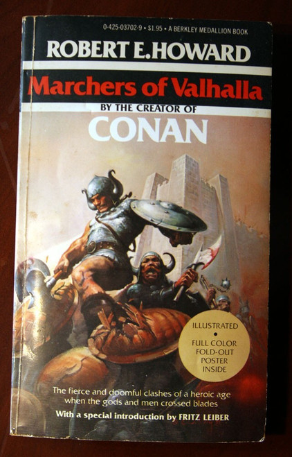 Marchers of Valhalla by Robert E. Howard 1978 Berkley Paperback Fold-Out POSTER