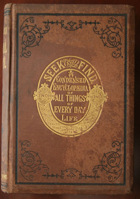 SEEK AND FIND Encyclopedia by Dr. George H. Cantwell 1881 Cookbook & Reference